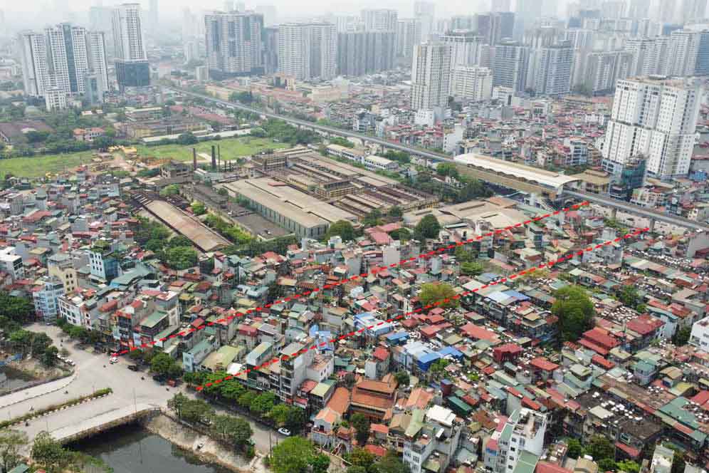 Khuong Dinh Ward (Hanoi) recovers 60,902.1m2 of land to build Ring Road 2.5, Nguyen Trai - Dam Hong section. Photo: Song Huu