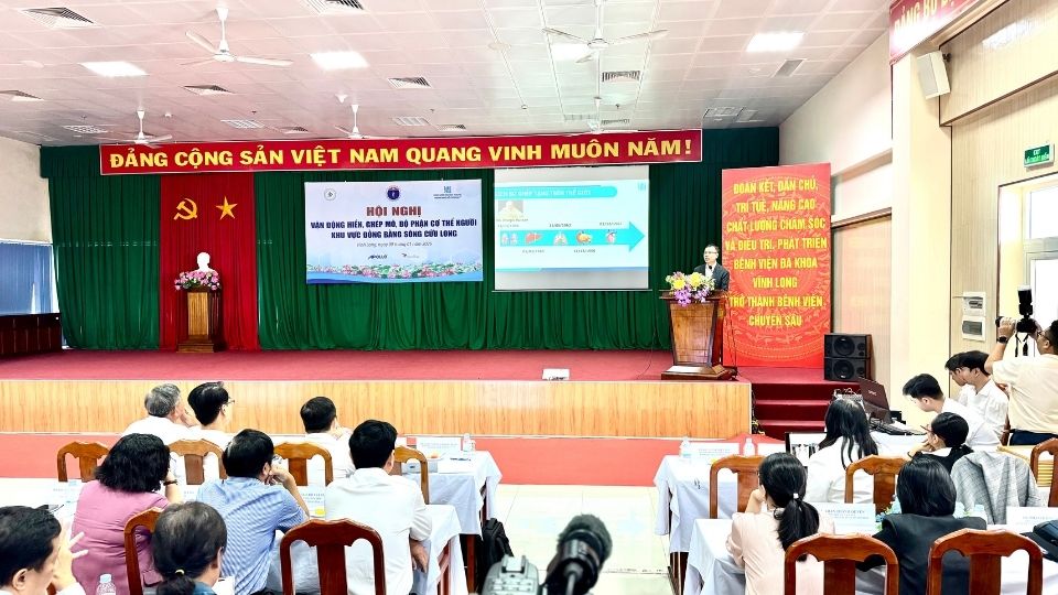 The organ donation mobilization conference in the Mekong Delta region took place at Vinh Long Provincial General Hospital.