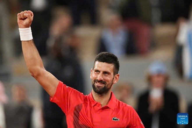 Tennis player Novak Djokovic. Photo: Xinhua