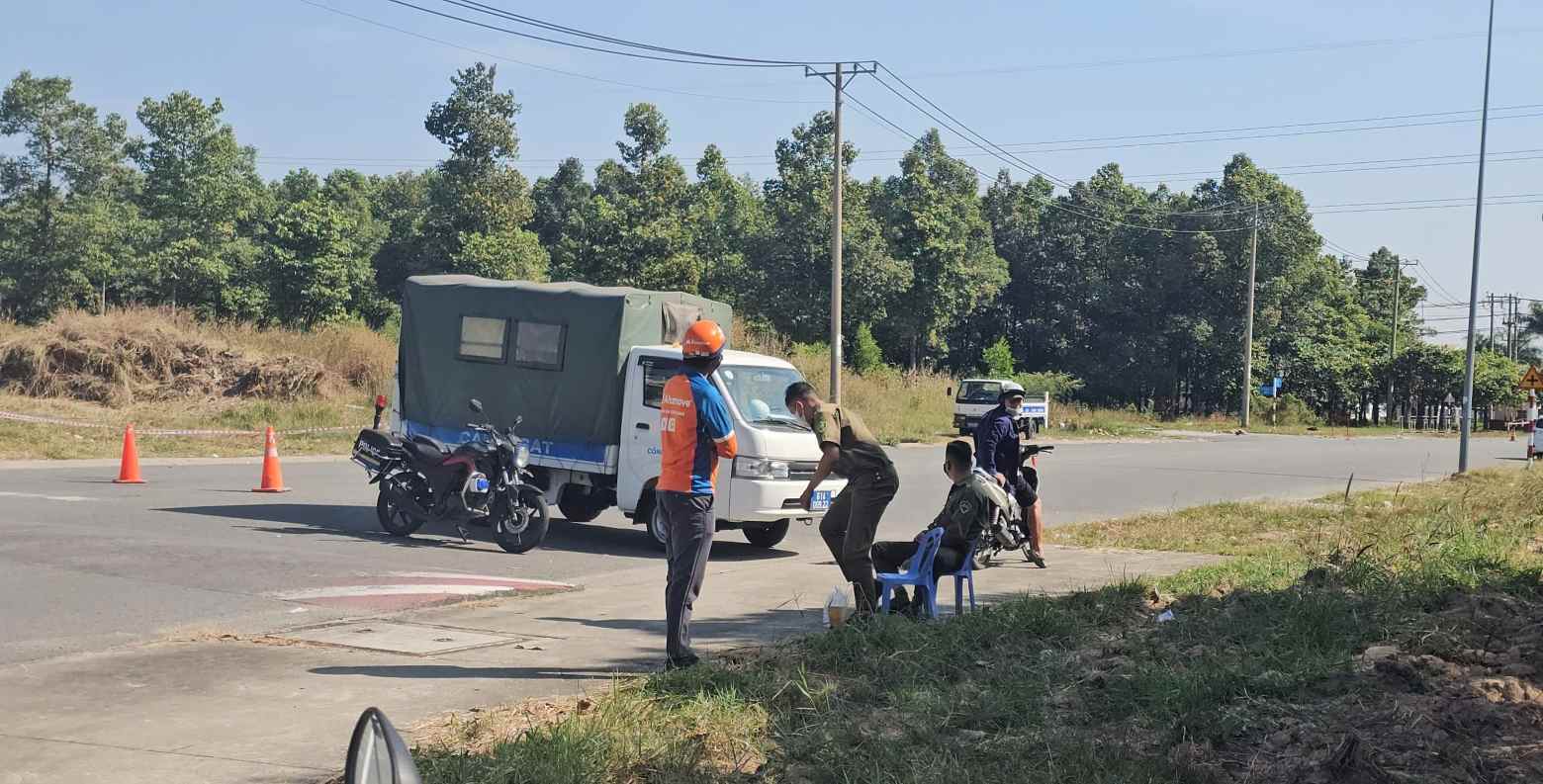 The scene of the accident that killed the girl. Photo: Dinh Trong