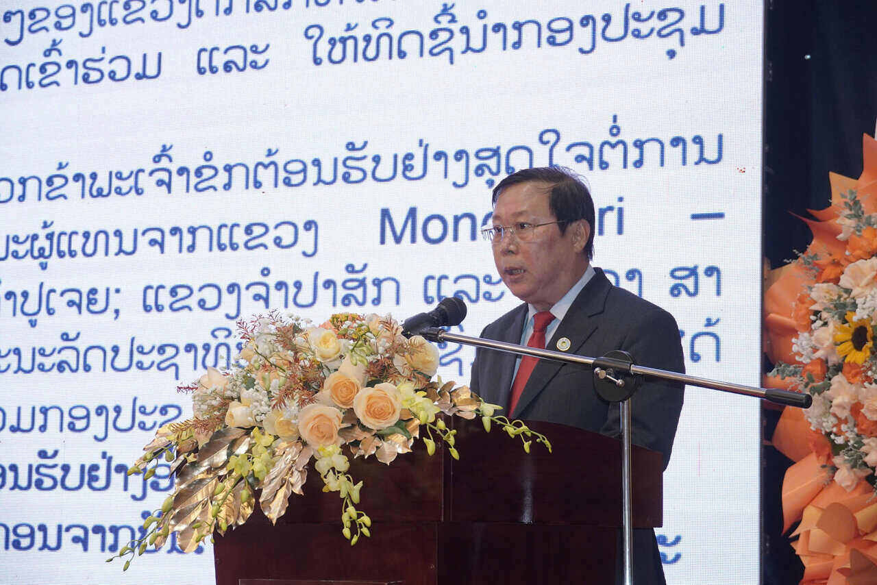 Ong Nguyen Viet Tuong - Chu tich HDQT Cong ty Dakruco khang dinh thanh qua co duoc cua don vi trong nam qua la nho su no luc cua tap the cong nhan lao dong. Anh: Bao Trung