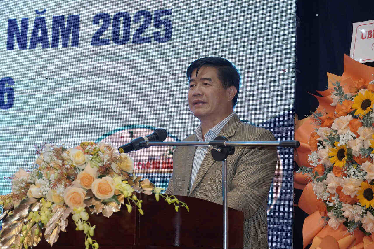 Ong Nguyen Thien Van - Pho Chu tich UBND tinh Dak Lak phat bieu. Anh: Bao Trung