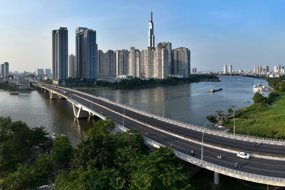 Cau Thu Thiem 1 su dung tu 2007, tong kinh phi xay dung hon 1.099 ti dong. Anh: Anh Tu