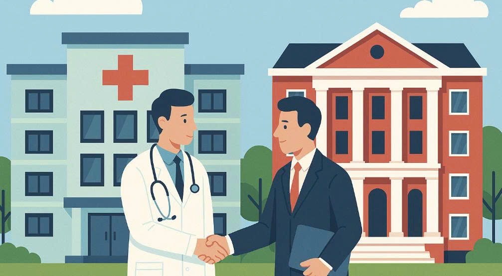 Central Hospital 71 and the Central Nursing and Rehabilitation Hospital will merge into Hanoi Medical University, according to the policy of the Ministry of Health. Graphic photo: Huong Giang