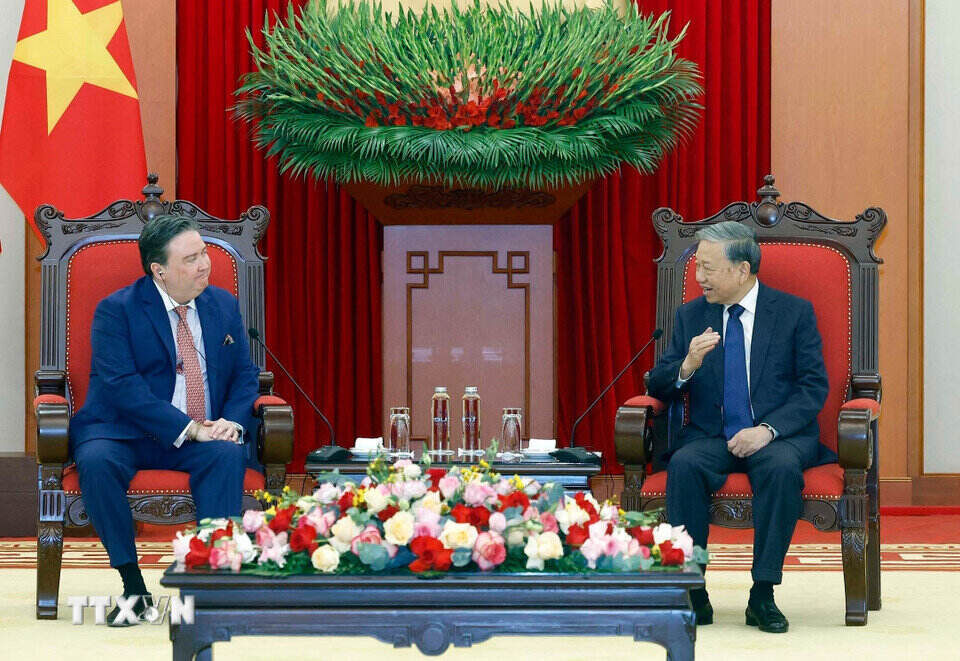 General Secretary To Lam receives US Ambassador to Vietnam Marc Knapper. Photo: VNA