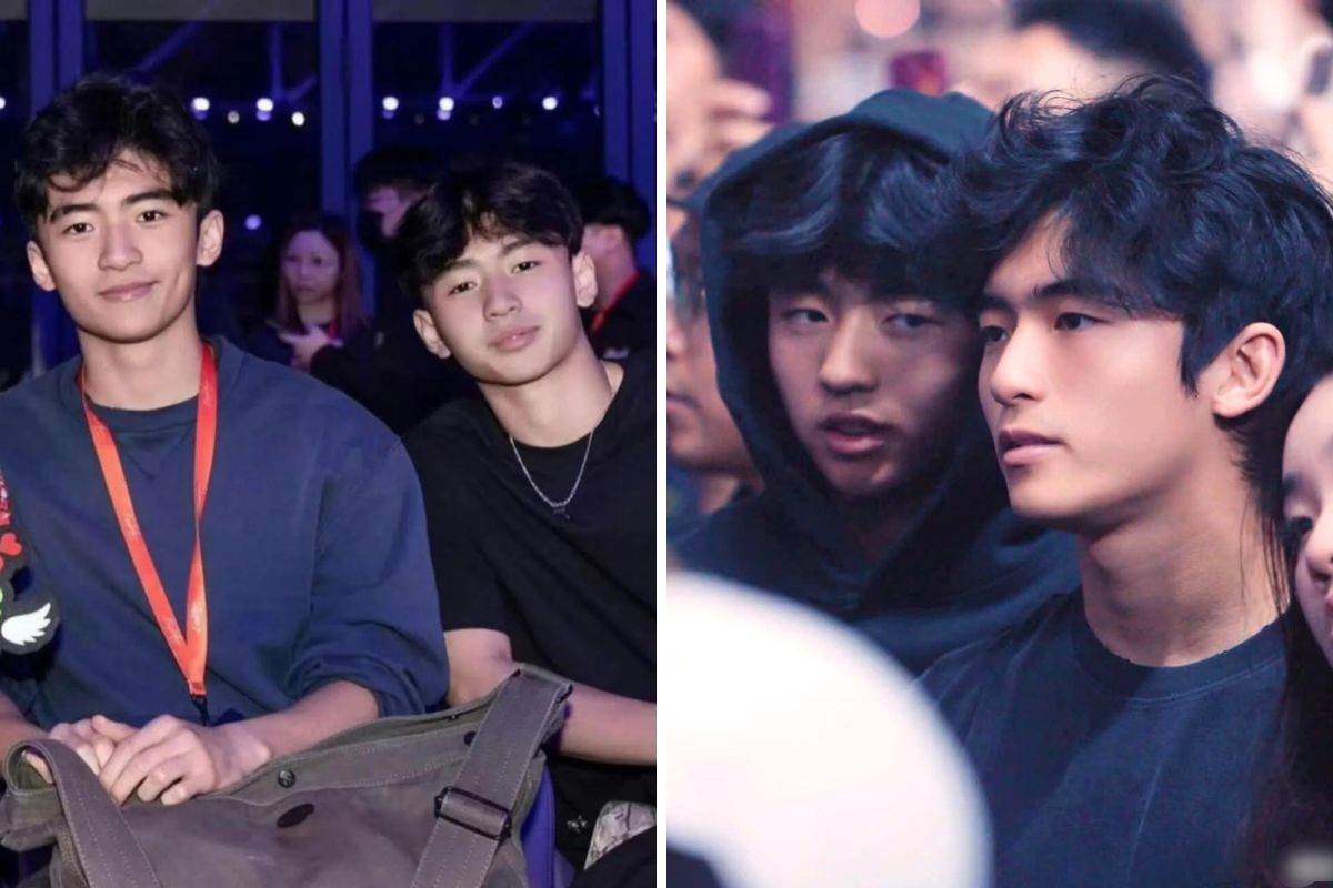 Hai con trai xuat hien o concert co vu Ta Dinh Phong. Anh: Xinhua