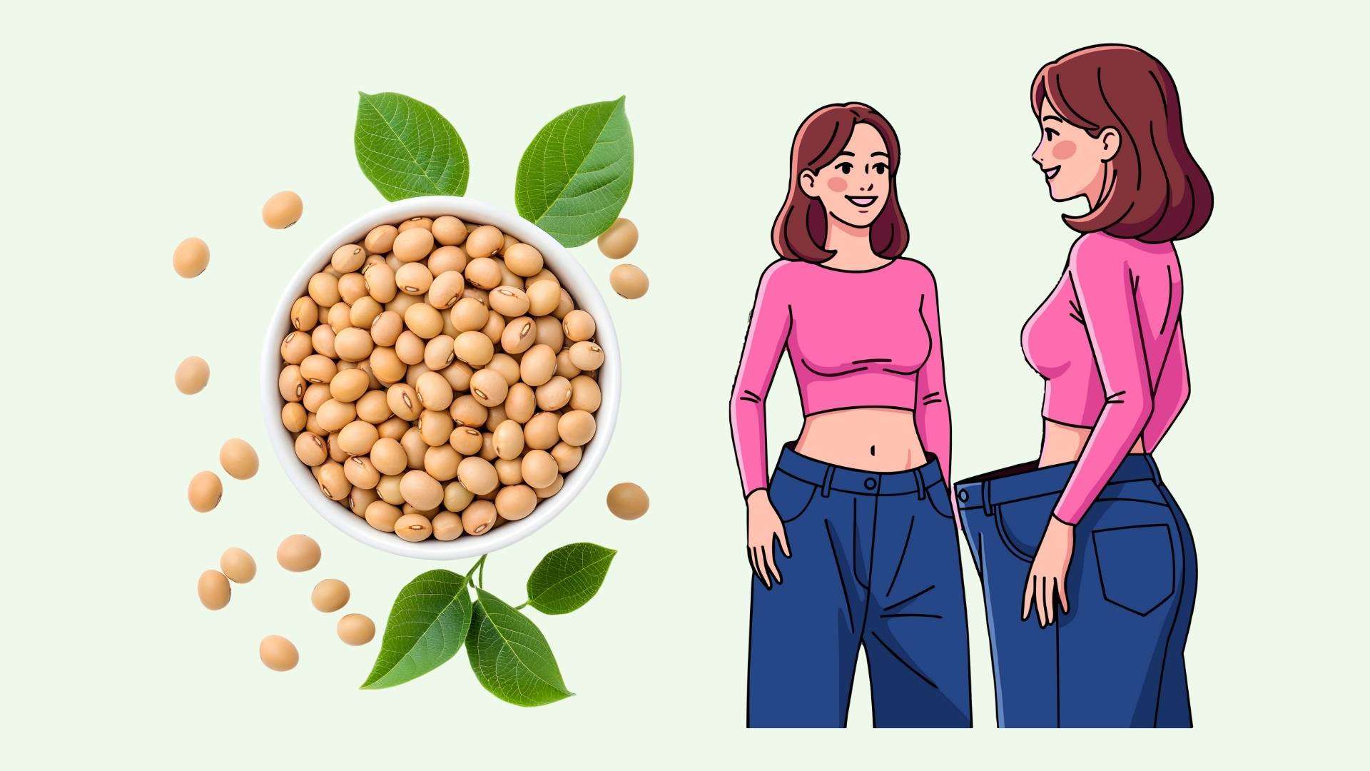콩의 힘 덕분에 안전하게 체중 감량. 그래픽: 린단