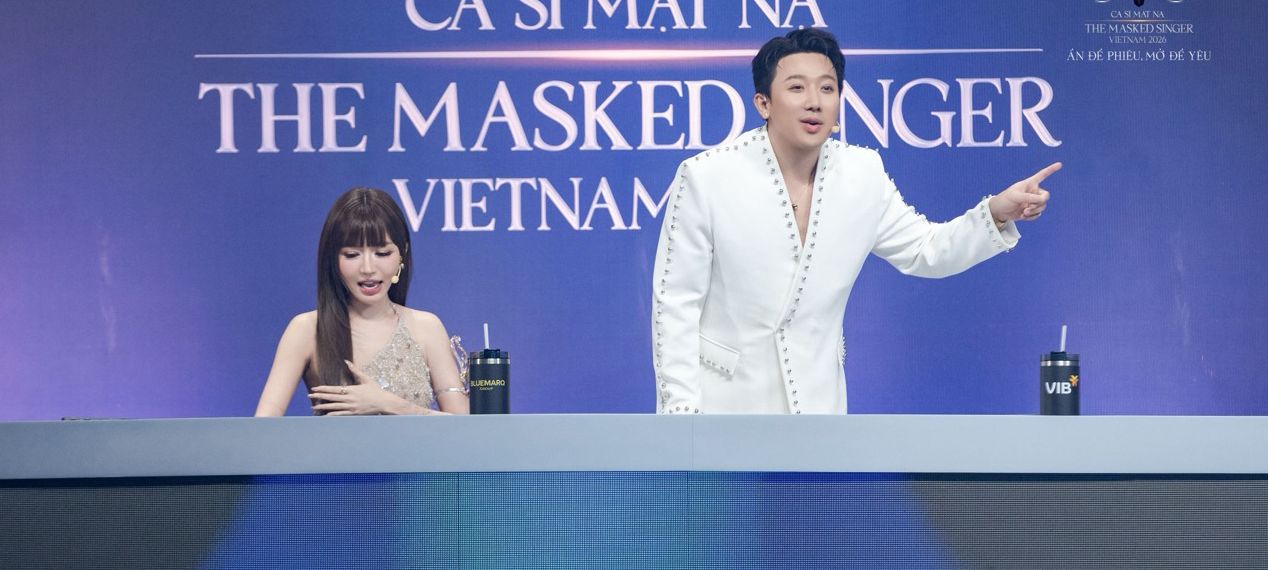 Phương Mỹ Chi và Trấn Thành. Ảnh: Nhà sản xuất Ca sĩ mặt nạ.