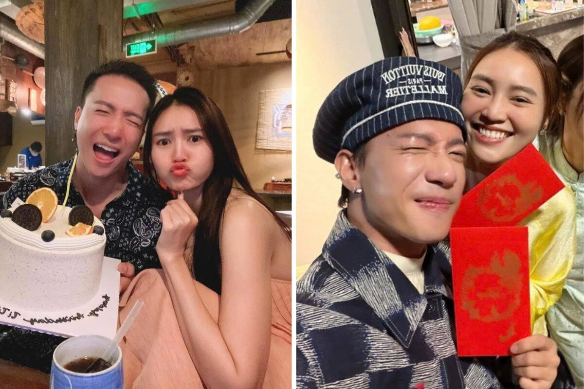 S.T Sơn Thạch và Lan Ngọc có nhiều khoảnh khắc thân thiết ngoài đời. Ảnh: Nghệ sĩ cung cấp