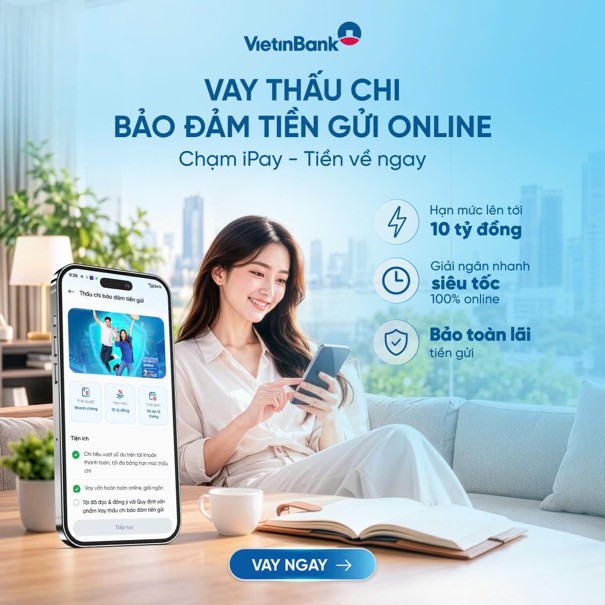 VietinBank offers online deposit-secured loans via iPay Mobile app