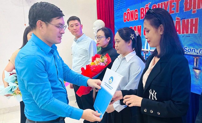 Công đoàn phường Ngũ Hành Sơn, Đà Nẵng thành lập 5 công đoàn cơ sở, kết nạp 152 đoàn viên mới. Ảnh: Công đoàn phường Ngũ Hành Sơn