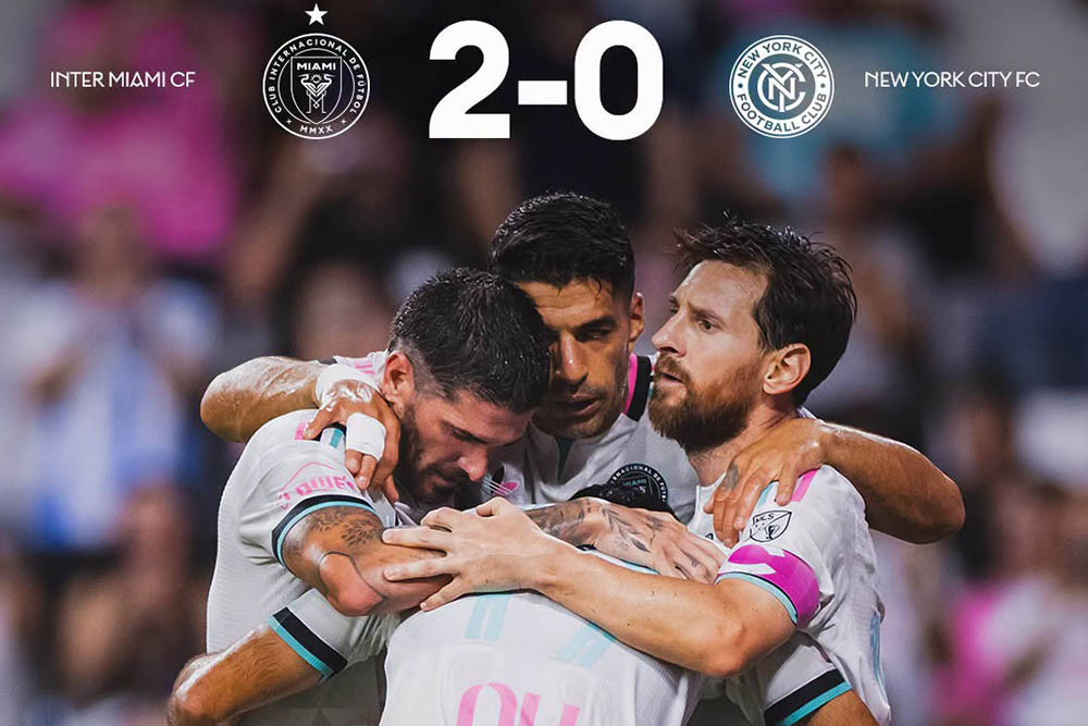 Inter Miami beat New York City FC, consolidating second place in MLS