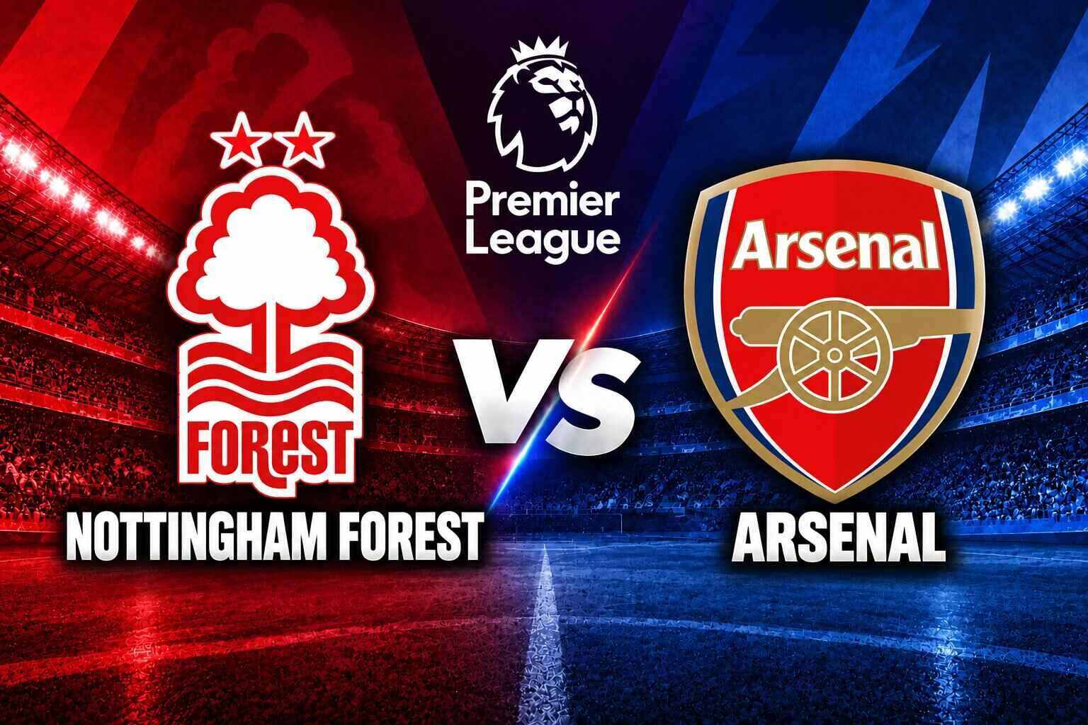 Nottingham Forest vs Arsenal Premier League score prediction
