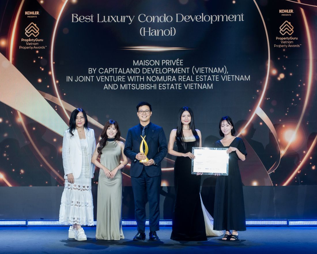 Dự án Maison Privée được vinh danh tại hạng mục Dự án căn hộ hạng sang xuất sắc (Hà Nội) và Thiết kế dự án căn hộ xuất sắc. Ảnh: CLD