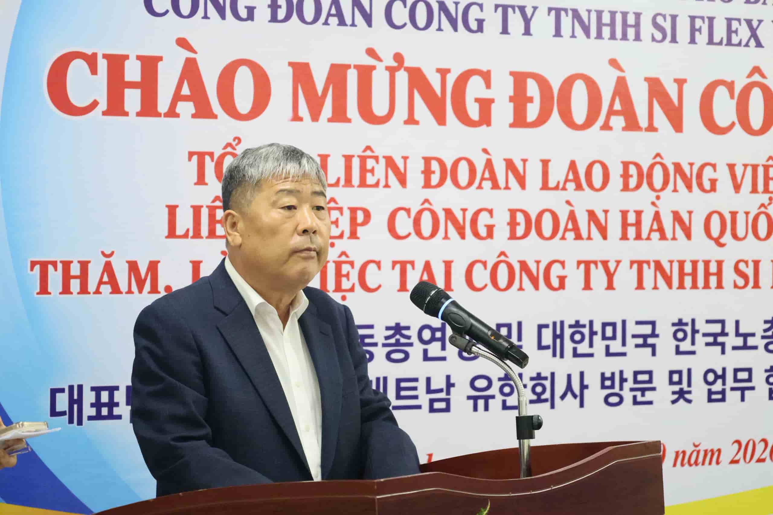 Ông Kim Dongmyeong - Chủ tịchLiên hiệp Công đoàn Hàn Quốc. Ảnh: Quyết ...