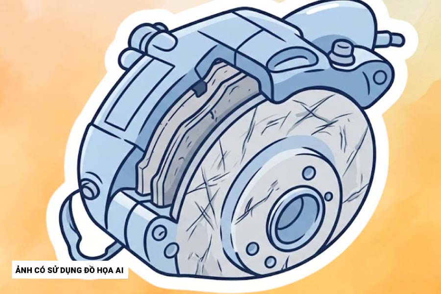 Excessive wear of motorcycle brake pads can scratch the brake disc surface