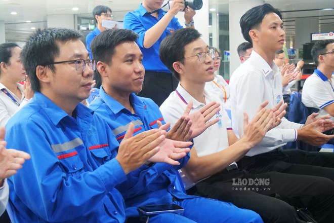 Các thí sinh tham gia Hội thi tay nghề thanh niên công nhân Metro TPHCM. Ảnh: Mai Anh