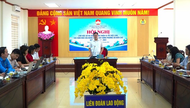 Xây dựng phương án biên chế LĐLĐ tỉnh Thái Nguyên giai đoạn 2027 - 2031