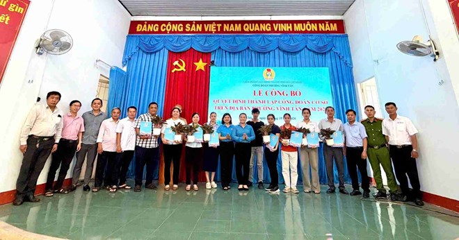 Thành lập thêm 10 công đoàn cơ sở ở phường Vĩnh Tân