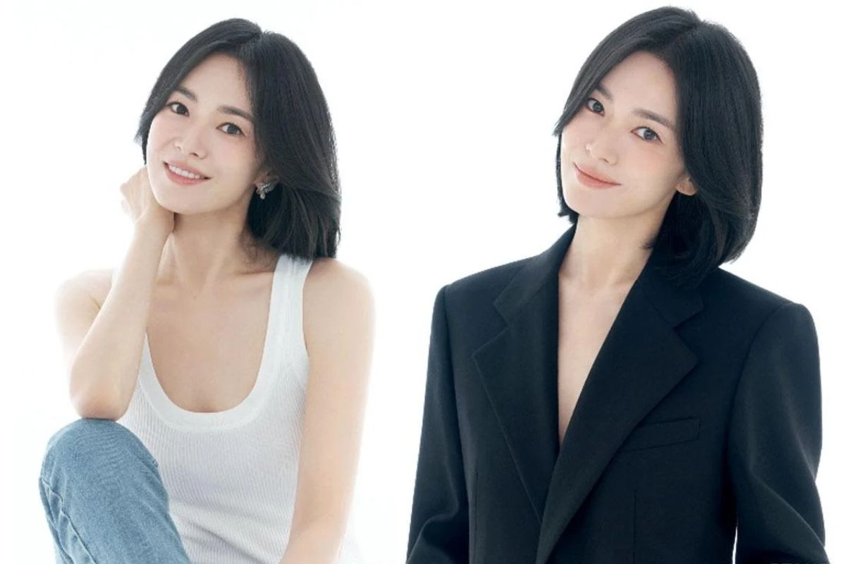 Diện mạo Song Hye Kyo khi gia nhập công ty mới. Ảnh: Lotte