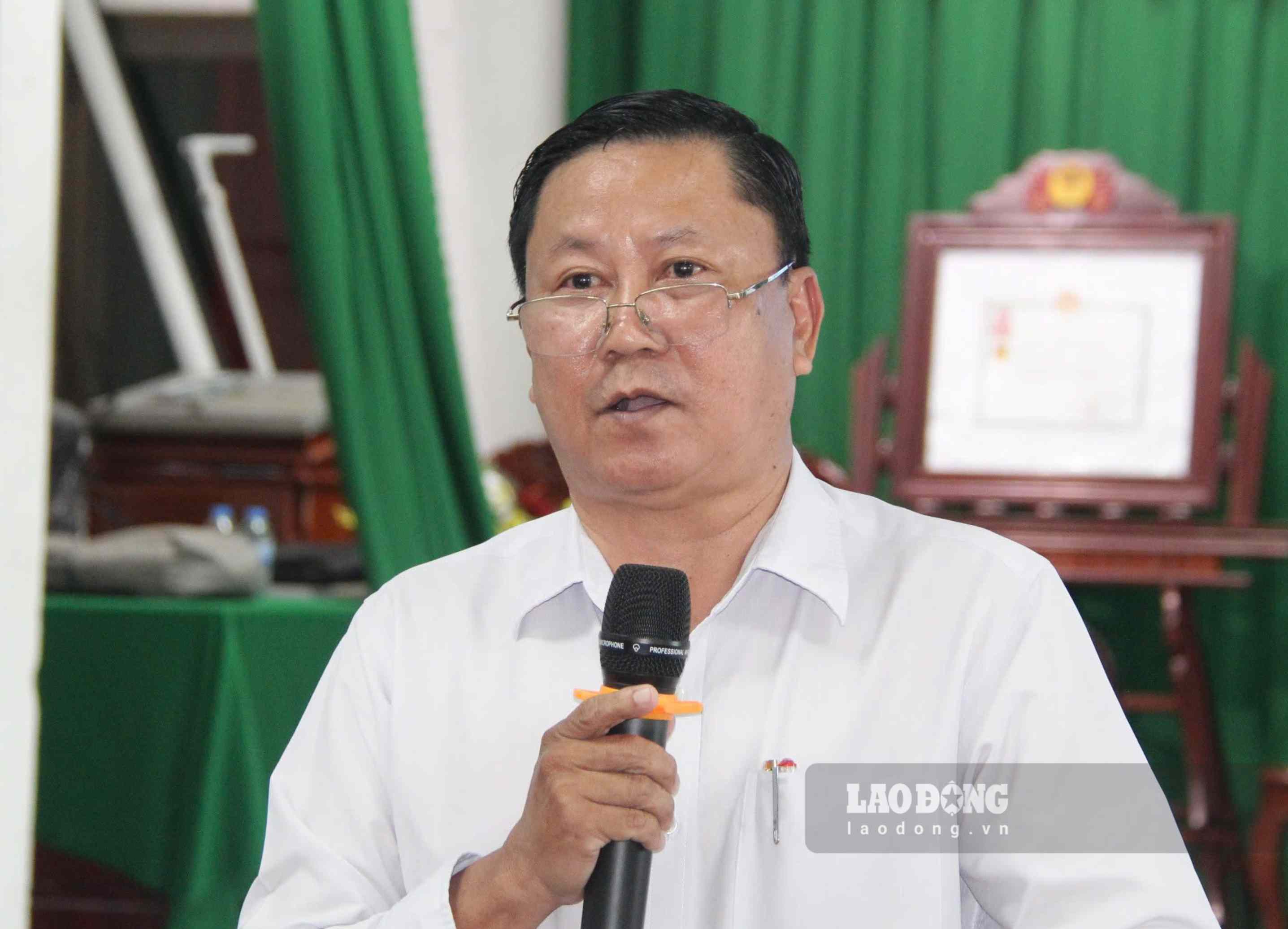 Lãnh đạo Chi cục Chăn nuôi và Thú y thông tin về hoạt động sản xuất, chăn nuôi tại hội nghị, Ảnh: Mỹ Ly (chụp ngày 29.10)
