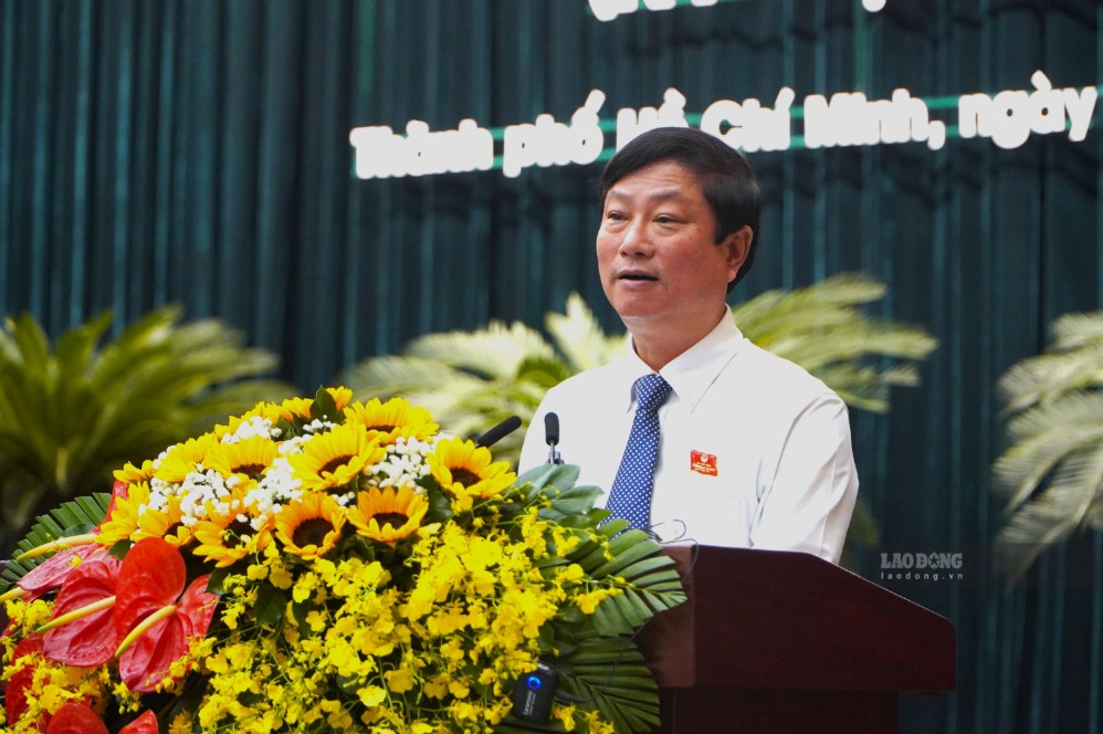 &Ocirc;ng V&otilde; Văn Minh, Ủy vi&ecirc;n Trung ương Đảng, Ph&oacute; B&iacute; thư Th&agrave;nh ủy, Chủ tịch HĐND TPHCM tại k&igrave; họp. Ảnh: Ngọc &Aacute;nh