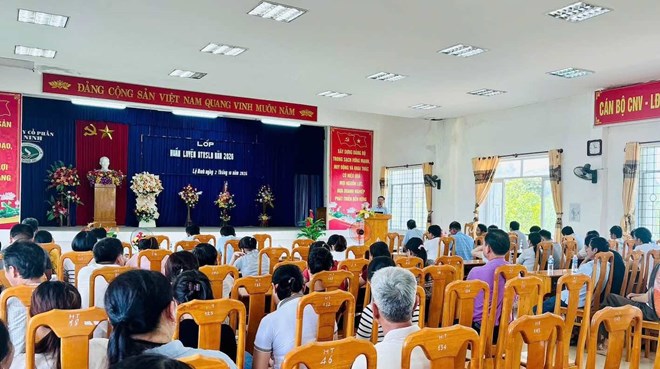 267 công nhân Công ty Cổ phần Lệ Ninh được huấn luyện an toàn lao động. Ảnh: Công đoàn Quảng Trị cập nhật đầu tháng 10.2026