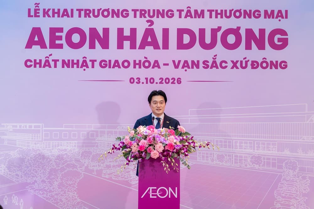 Ông Tezuka Daisuke, Thành viên Ban Điều hành Tập đoàn AEON, Trưởng đại diện Tập đoàn AEON tại Việt Nam kiêm Tổng Giám đốc AEON Việt Nam. Ảnh: AEON Việt Nam