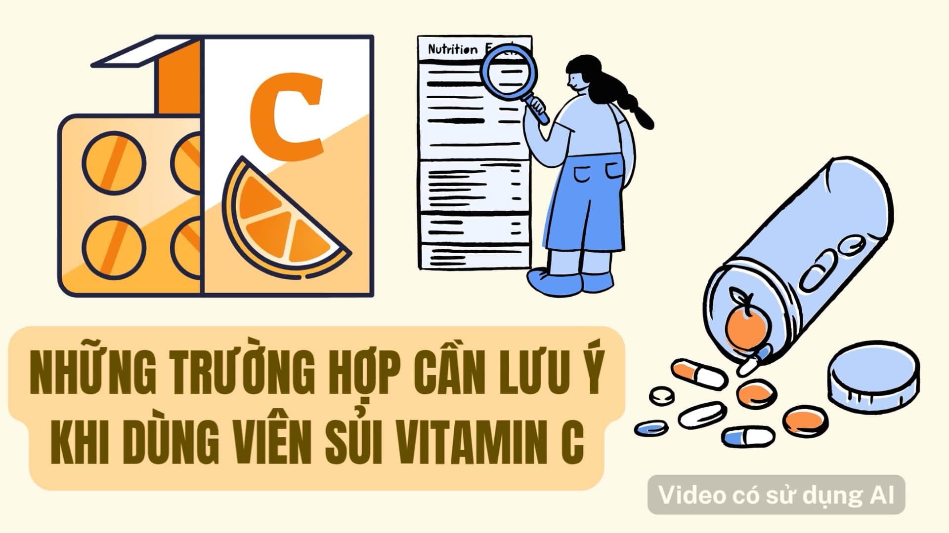 Cases to note when using vitamin C bulging tablets