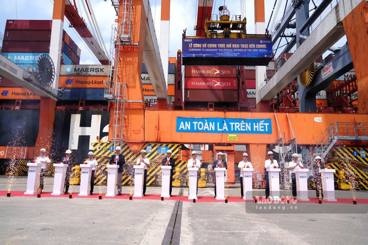 Officially exploiting the common wharf between 2 seaports in Cai Mep