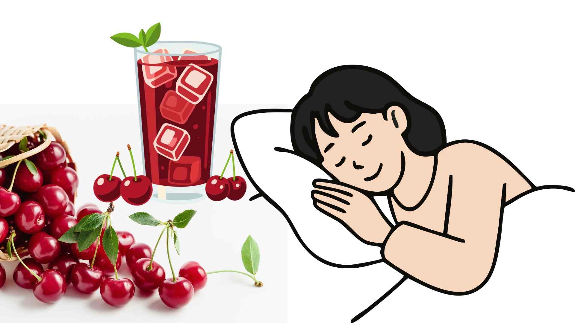 Sour cherries juice helps sleep well, controls uric acid. Graphics: Ha May