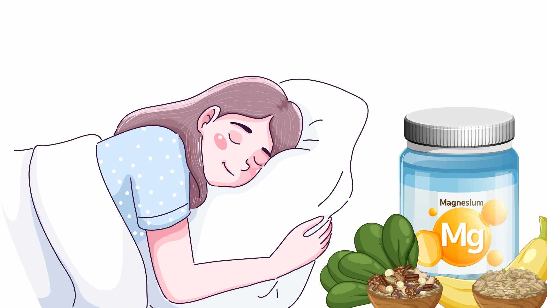 Magnesium helps sleep better. Graphics: Ha May