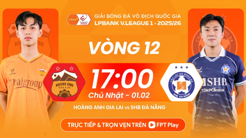 Hoang Anh Gia Lai welcomes SHB Da Nang in round 12 of V.League 2025-2026. Photo: FPT Play