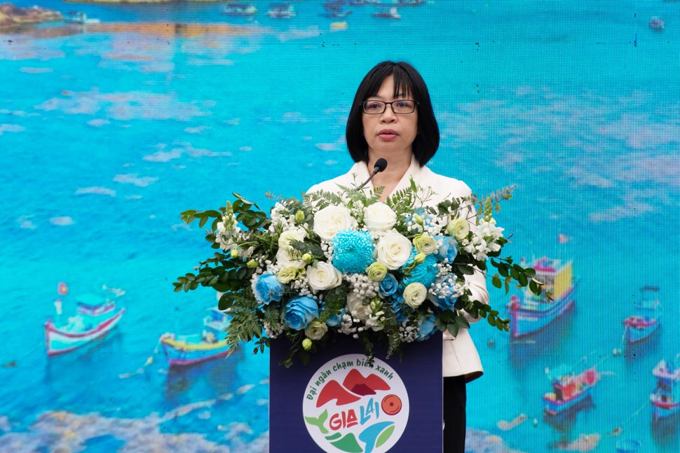 Phó Chủ tịch UBND tỉnh Gia Lai Nguyễn Thị Thanh lịch phát biểu khai mạc. Ảnh: Sở VHTTDL