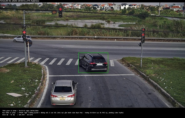 Car owner fined remotely in Ninh Binh. Photo: Ninh Binh Police