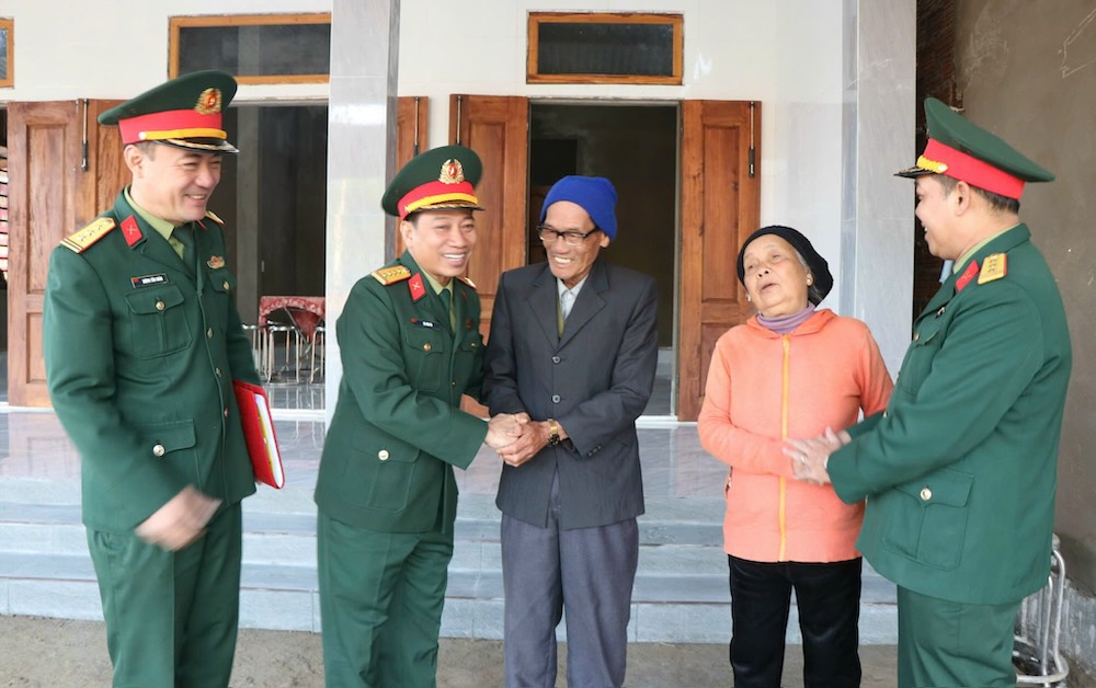 People are excited to celebrate Tet in a solid, spacious house after the Quang Trung Campaign. Photo: Nguyen Luan
