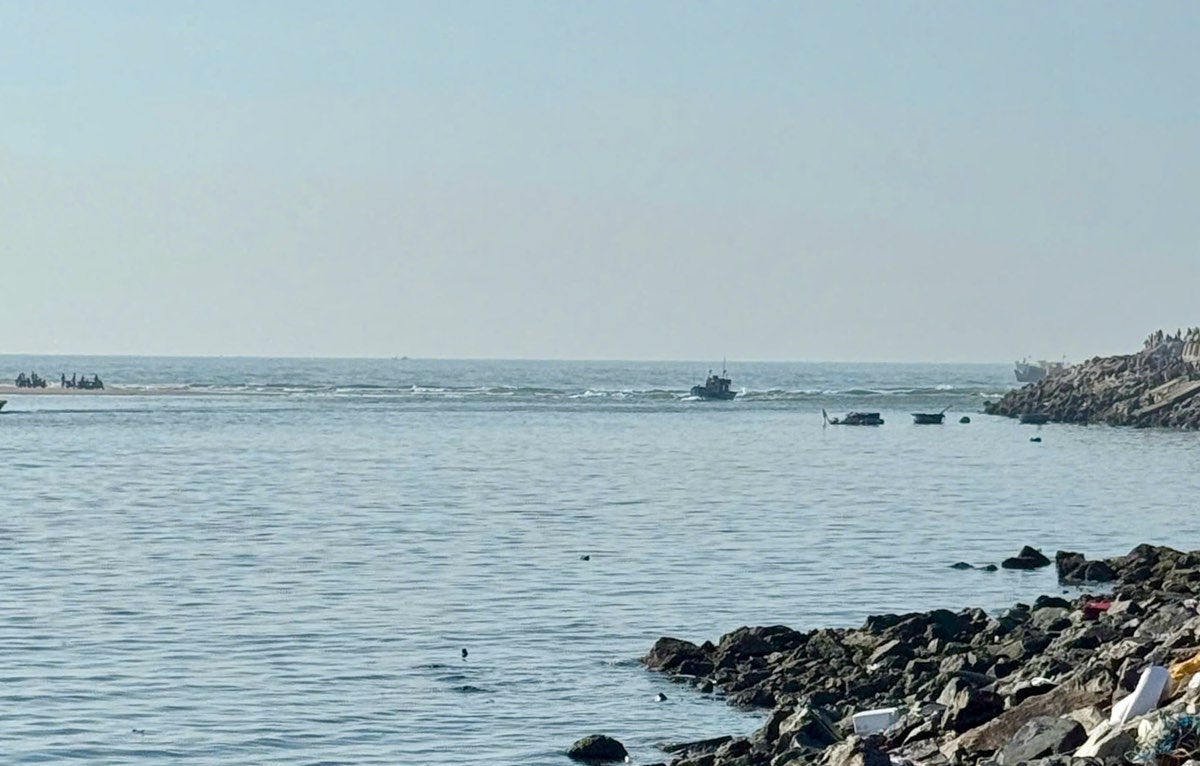 Cửa cảng La Gi nơi xảy ra vụ việc. Ảnh: Phạm Duy