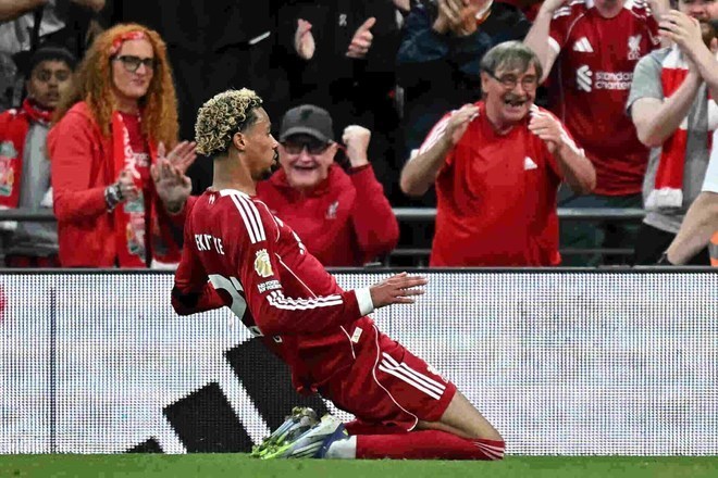 Hugo Ekitike is Liverpool's most impressive rookie this season. Photo: AFP