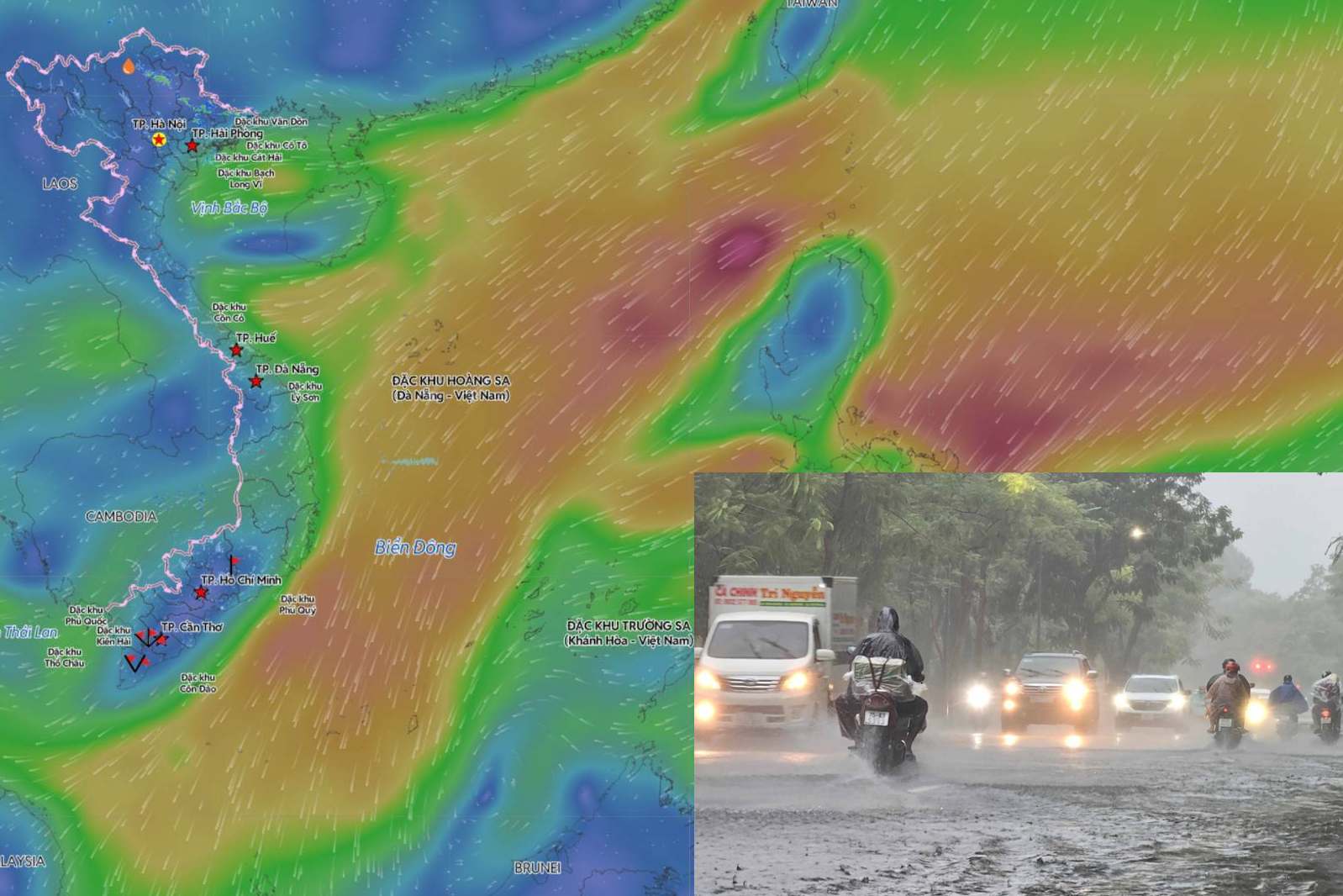Forecast of the possibility of storms and provinces at risk of rain in February