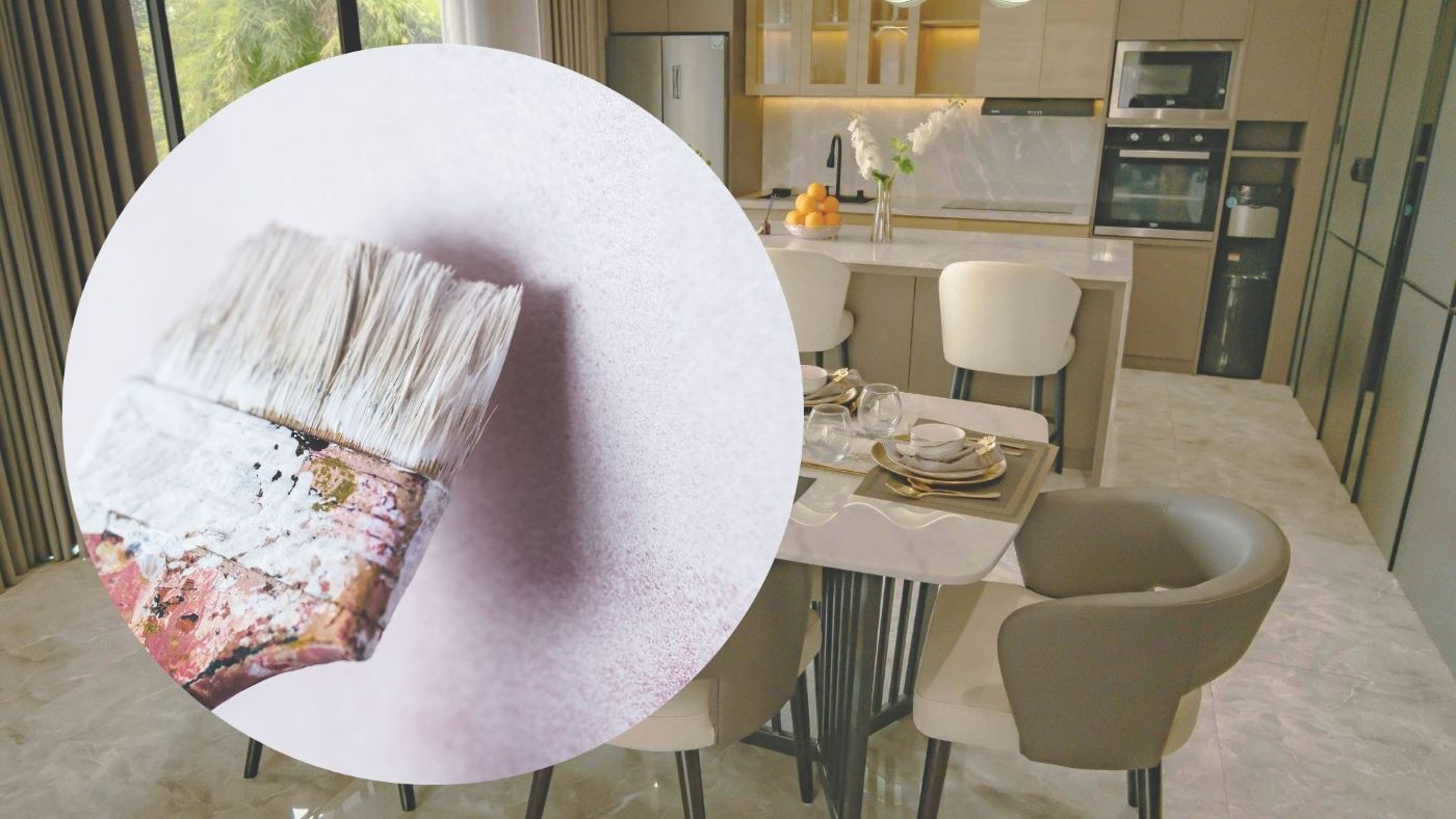 Choosing a suitable wall paint color helps design a more harmonious and cozy dining room. Graphics: Thanh Thanh