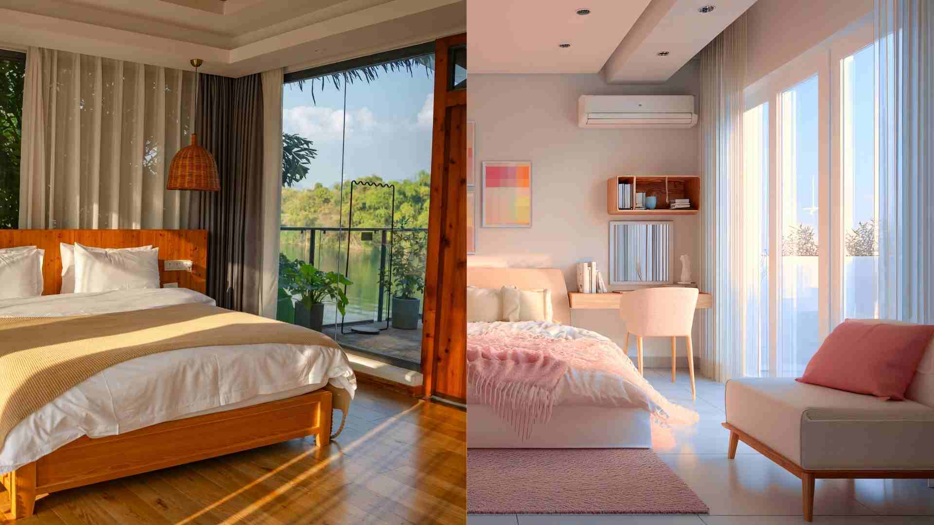 El balcón del dormitorio ayuda a optimizar el espacio habitable. Gráfico: Hạ Mây