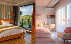 Bedroom balcony in modern house design