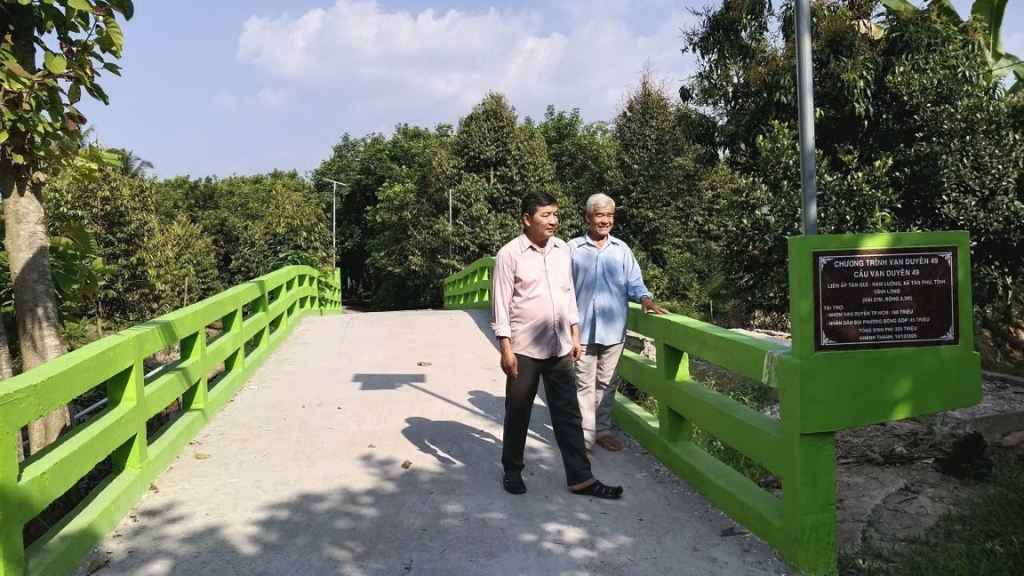 From socialized sources, in 2025, Vinh Long province invested in bridges, roads, and rural lighting with a total budget of about 78 billion VND. Photo: Hoang Loc