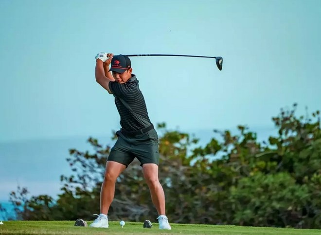 Nguyen Anh Minh just played impressively in the golf squad of Oregon State University (USA). Photo: Oregon State University