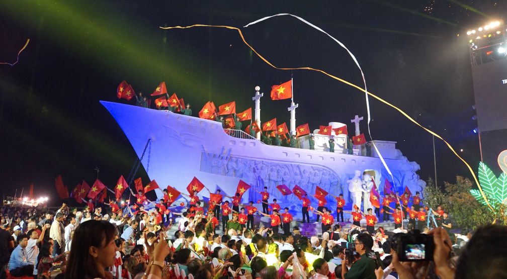 Địa điểm bắn pháo hoa tại xã Sông Đốc, Cà Mau. Ảnh: Nhật Hồ