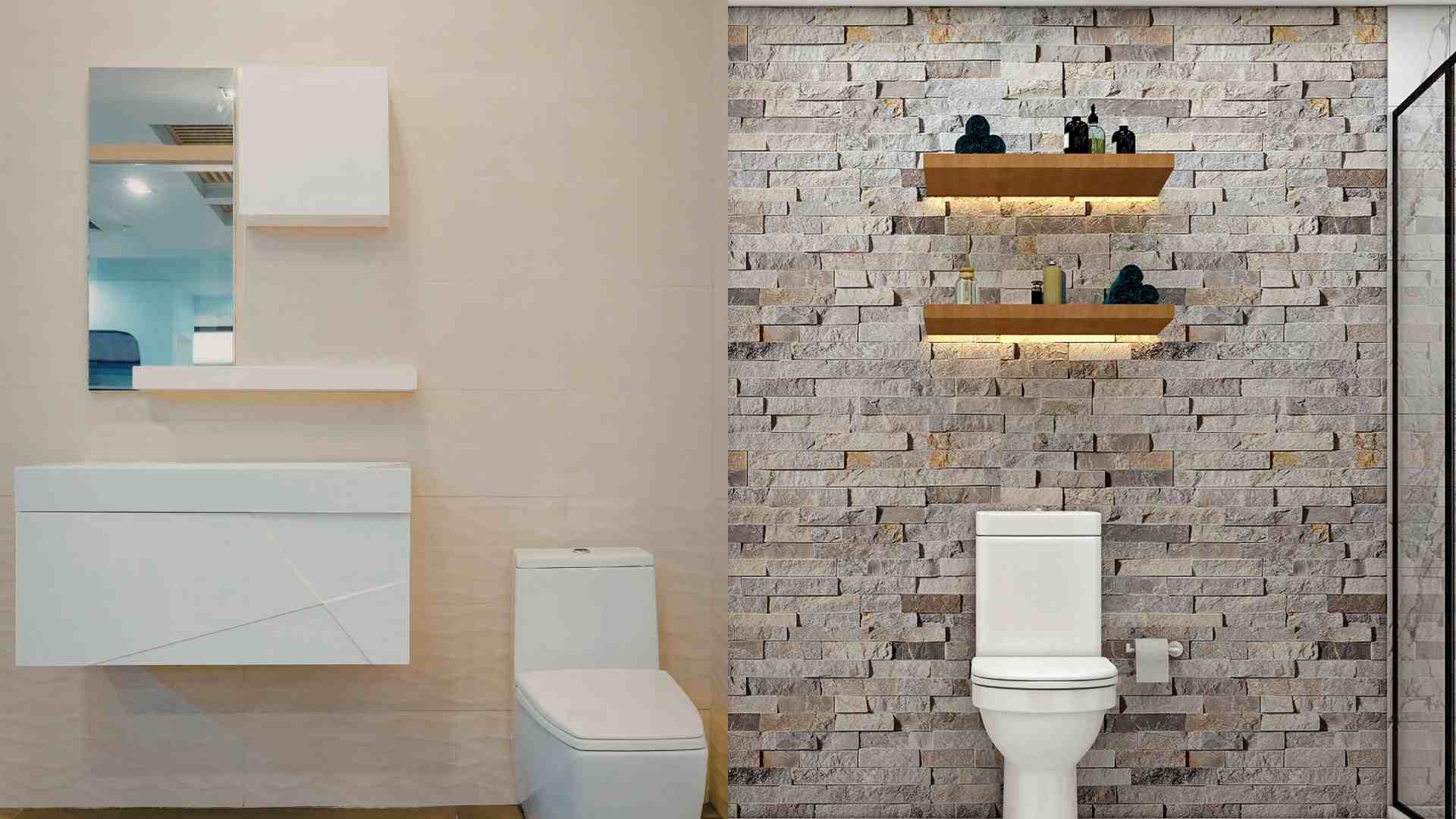 Diseño del área superior del inodoro ordenado y conveniente. Gráfico: Hạ Mây