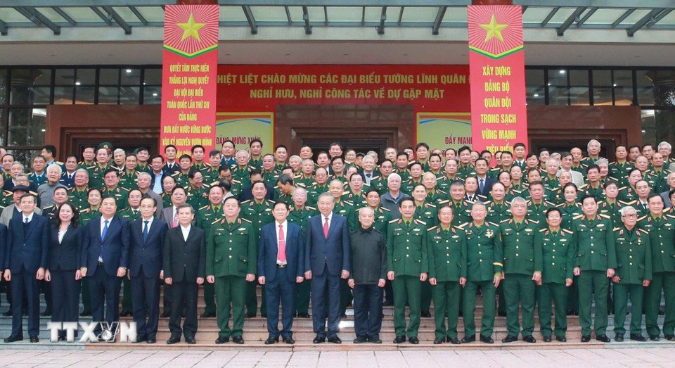 Tổng Bí thư Tô Lâm và các đại biểu. Ảnh: TTXVN