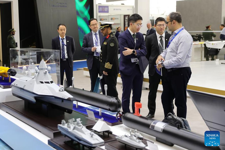 Visitors to the China defense exhibition area within the framework of the 2024 World Defense Exhibition in Saudi Arabia. Photo: Xinhua