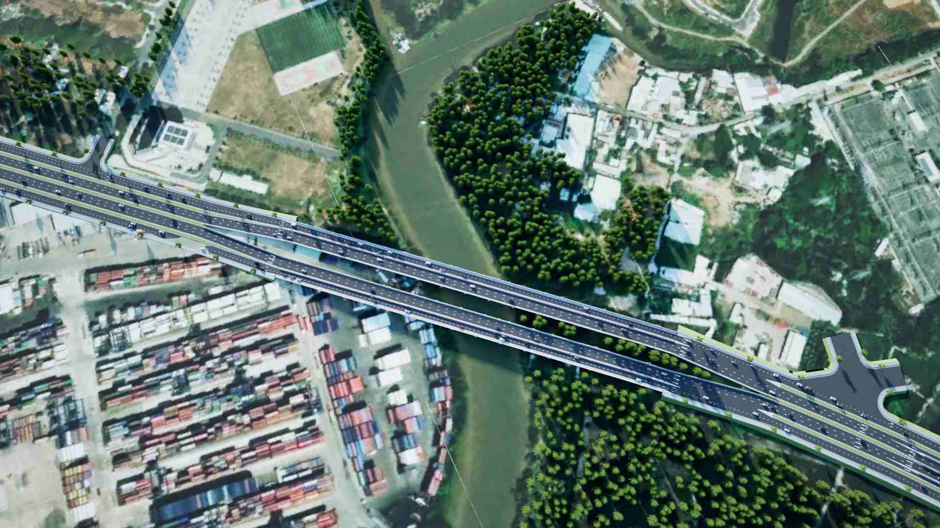Perspective of Cat Lai - Phu Huu inter-port road. Photo: Ho Chi Minh City Department of Construction