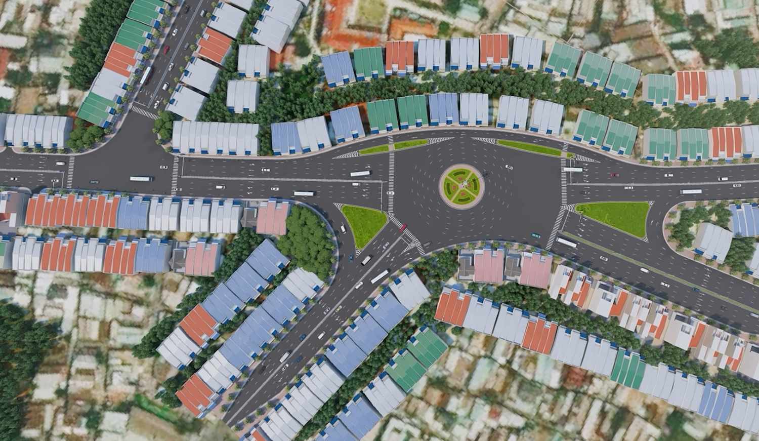 Phối cảnh nút giao ngã 5.  Ảnh: Sở Xây dựng TPHCM